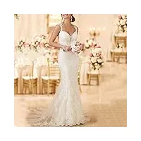 robes de mariée à longue queue pour mariée, blanc bridal custom plus taille de soirée robes pour les femmes blanches 32, generic, blanc, 34