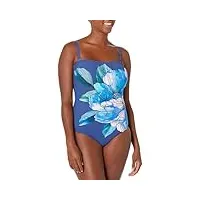 gottex wild flower bandeau 1 pièce maillot de bain, multicolore/bleu, 38 femme