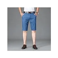 mgwye short en jean d'affaires for hommes d'été classique tissu jean court extensible coupe droite mâle (color : d, size : asia 36)