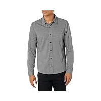 ag adriano goldschmied chemise mason pour homme, anthracite chin /gris chin , taille l