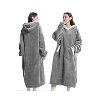 towingo sweat à capuche, 1200g couverture à capuche surdimensionnée, taille unique Épais pull capuchon en polaire sherpa pour femmes, filles, adultes, adolescent