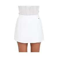 a | x armani exchange jupe-short en satin jacquard pour femme, blanc (optic white), 34