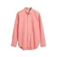 gant linen shirt en lin reg cotton, sunset rose, xxl homme