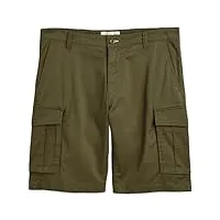 gant relaxed twill cargo shorts, shorts homme, juniper green,