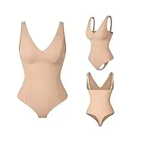 tjlss femmes shaper body shapewear string sexy body minceur sous-vêtements taille ceinture corset (color : argento, size : large code)