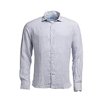 panareha chemise homme rayé lin phuket gris (l)