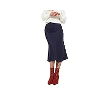 joe browns jupe mi-longue en satin à taille élastique à motif floral automnal, midnight, 46 femme
