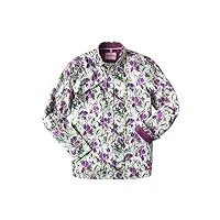joe browns bold floral print long sleeve button down casual shirt chemise, multi, l homme