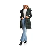 steve madden manteau en molleton pour femme - manteau cascade - trench coat - veste à col surdimensionné - s-xl, vert chasseur/noir, medium