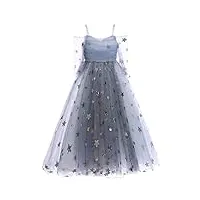 robe d'occasion spéciale robe de soirée pour enfants robe princesse filles robe de mariée d'anniversaire de fée, gris, 130