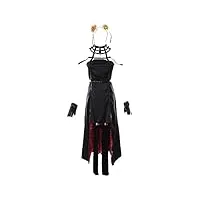 kawaii-story mn-230 robe noire 5 pièces cosplay costume complet pour yor briar spy family anime manga xxl