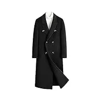 homme classique À manches longues 100% laine veste travail affaires double face laine manteaux décontracté léger trench coat