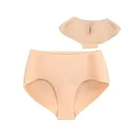 crodres réaliste tout silicone culotte butt shaper contrôle shorts butt enhance sous-vêtements rembourré push up panty pour cosplay,color 2,average size