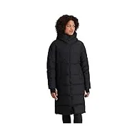 outdoor research coze down parka à capuche en duvet d'oie extra longue pour femme, noir uni, x-small