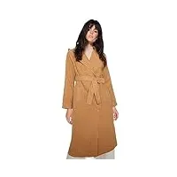 trendyol damen gerade regulär mantel manteau, camel, 36 aux femmes