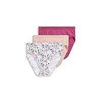 jockey sous-vêtements femme elance hipster grande taille - lot de 3, rose doux/bohème prairie aqua rose imprimé/brume corail, 9
