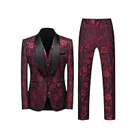 manteaux homme 3 pieces formel costume 2023 couleur pure ensemble personnalité formel veste chic blazers un bouton costard costume style rétro