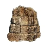 oftbuy veste d'hiver femmes grand manteau de fourrure véritable moelleux fourrure de raton laveur naturel capuche épaisse vêtements d'extérieur chauds streetwear amovible