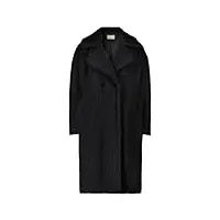 amber & june manteau d'hiver pour femme avec col à revers, noir , 40