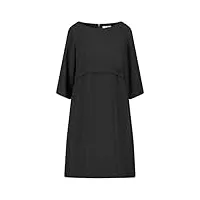 gerry weber robe courte pour femme avec couture de division - manches 3/4 - couleur unie, noir , 38