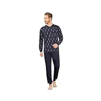 hajo pyjama pour homme - coton de qualité supérieure - tencel, marine, 60 cm