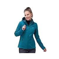 33,000ft veste softshell imperméable et coupe-vent pour femme - veste fonctionnelle respirante - veste de course légère avec capuche - veste demi-saison coupe-vent pour la course, le cyclisme, la