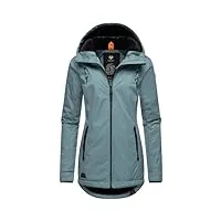 ragwear veste d'hiver chaude courte avec capuche zuzka pour femme xs-6xl, stone blue23, xl