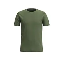 smartwool t-shirt à manches courtes en laine mérinos pour homme (coupe ajustée), vert fougère, taille m