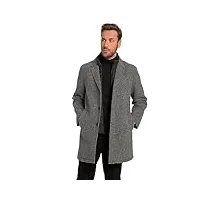 jp 1880 hommes grandes tailles manteau en laine mélangée. technologie flexnamic®. col à revers et patte de boutonnage. gris chiné 4xl 821070123-4xl