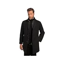 jp 1880 hommes grandes tailles l-8xl manteau en laine mélangée, avec insert matelassé et col à revers. jusqu'au 8 xl. noir 3xl 821066100-3xl