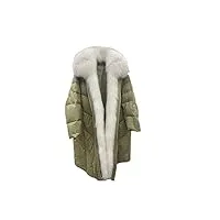 oftbuy hiver femmes blanc plume d'oie doudoune réel naturel col de fourrure de renard manteau chaud streetwear