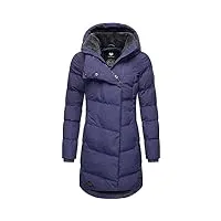 ragwear manteau d'hiver chaud matelassé pour femme avec capuche pavla intl xs-6xl, lilac23, m