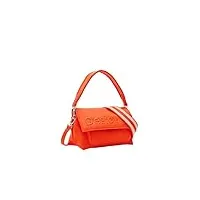 desigual sac demi-logo 24 vene, accessories pu across body bag femme, orange, einheitsgröße