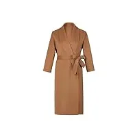boliyvan manteau d'hiver élégant en laine pour femme, marron, 16 große größen tall
