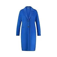 taifun manteau pour femme en mélange de laine à manches longues manteau long manteau court uni, bleu chiné., 42
