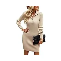 vogmate robe pull manche longue femme hiver chic sexy robe en laine robe sweat moulante