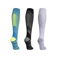 mgwye chaussettes de sport à pression chaussettes hautes for corde à sauter chaussettes de sport rayées (color : d, size : s(34~38))