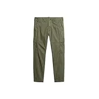 superdry pantalon cargo core, kaki véritable, 34w x 34l homme