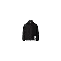 ea7 veste rembourrée avec capuche et maxi logo, noir , xxl
