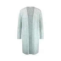 gerry weber cardigan long pour femme avec teneur en laine à manches longues - cardigan uni - mélange, bleu multicolore., 40