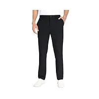 mofiz pantalon de golf homme Été stretch pantalon chino travail léger séchage rapide pantalons de randonnée sport extérieur avec poches zippées noir taille 34 pouces