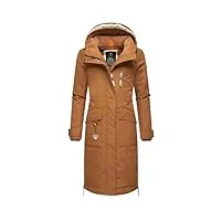 ragwear manteau d'hiver chaud pour femme - parka longue avec capuche - refutura - xs à xxl, marron, xxl