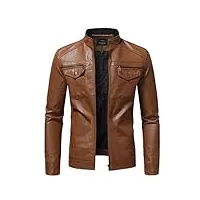 générique veste homme, blouson en cuir de vachette souple et durable veste de moto en cuir | cuir véritable souple blouson homme cuir veste bucheron homme jacket