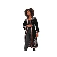 joe browns veste en velours style kimono longue brodée, noir, 46 femme