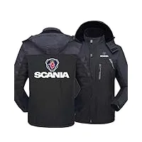 hommes de coup veste scania imprimer vestes d'hiver sport et loisirs manteau rembourré et thicked pour garder vent veste au chaud-black||m