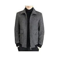 ustzftbcl vestes en laine pour homme - manteau formel d'affaires décontracté fin et court - trench décontracté - streetwear social - coupe-vent, kaki, xl