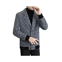 ustzftbcl manteau d'hiver en laine mélangée à gros revers pour homme slim décontracté trench coat épais chaud social streetwear manteau, gris foncé 9., s