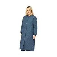 derbe quiltby long cozy manteau matelassé doublé pour femme, bleu/bleu marine, 38