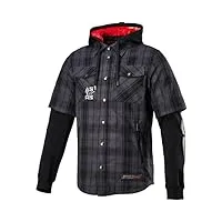 alpinestars mo.st.eq tartan chemise de moto (black/grey,3xl)