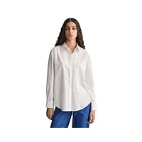 gant rel t-shirt en popeline rayée blouse, blanc, 42 femmes